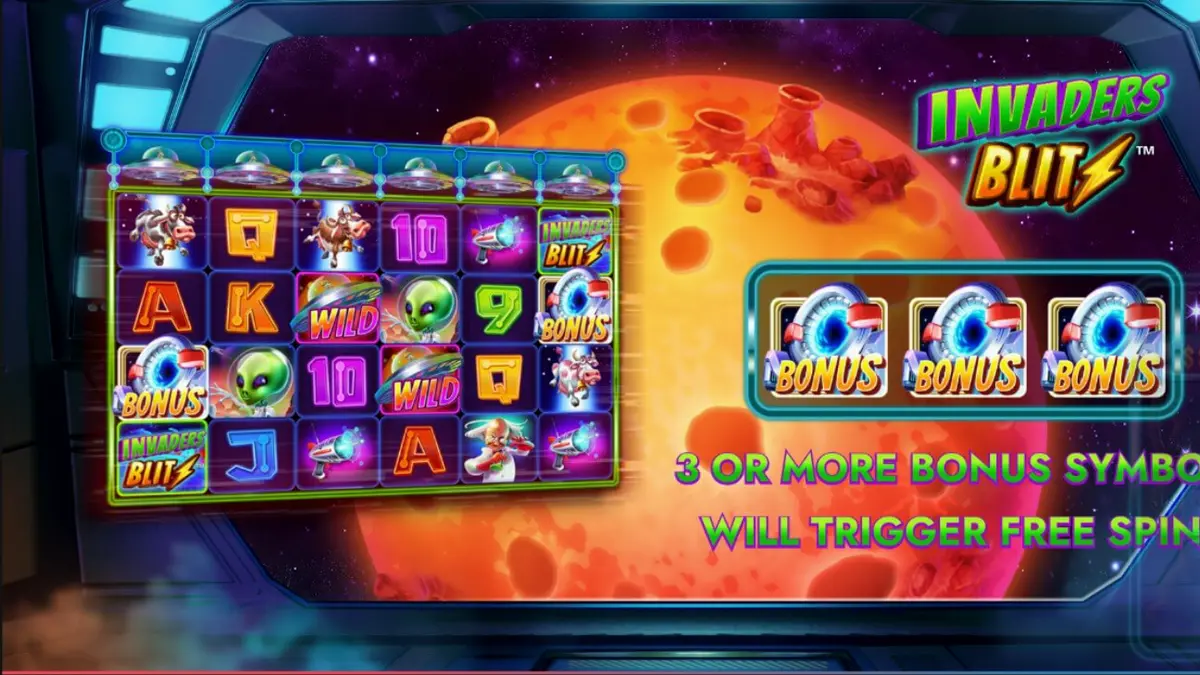 Mobile gameplay interface ng Invaders Blitz na nagpapakita ng Cash Cow symbols sa isang smartphone screen.